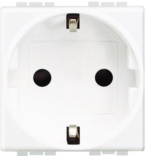 Розетка с заземлением без рамки Legrand BTicino LivingLight 2мод. 1-м. шторки белый фото Розетка с заземлением без рамки Legrand BTicino LivingLight 2мод. 1-м. шторки белый картинка